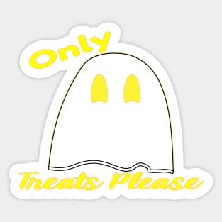 CUTE HALLOWEEN SHIRT OR BAG FOR KIDS OR TEACHERS TRICK OR TREAT GHOST Sticker